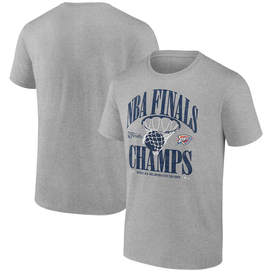 Men 2025 NBA Oklahoma City Thunder grey T shirt